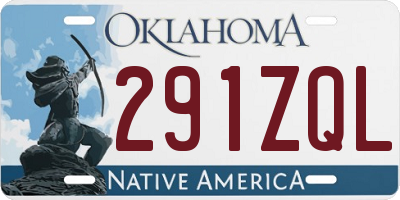 OK license plate 291ZQL