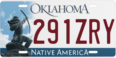 OK license plate 291ZRY