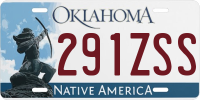 OK license plate 291ZSS