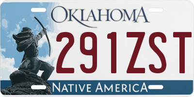 OK license plate 291ZST
