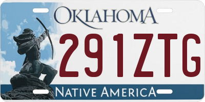 OK license plate 291ZTG