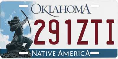 OK license plate 291ZTI