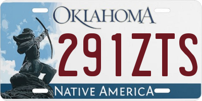 OK license plate 291ZTS