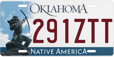 OK license plate 291ZTT