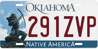 OK license plate 291ZVP