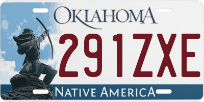 OK license plate 291ZXE