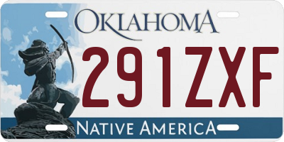 OK license plate 291ZXF