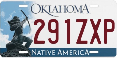 OK license plate 291ZXP