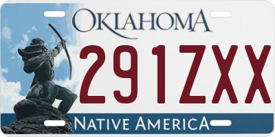 OK license plate 291ZXX