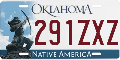 OK license plate 291ZXZ