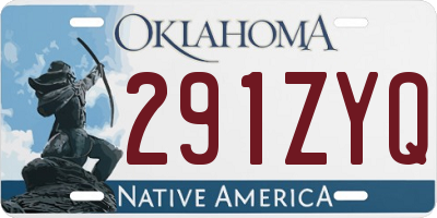 OK license plate 291ZYQ