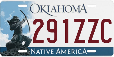 OK license plate 291ZZC