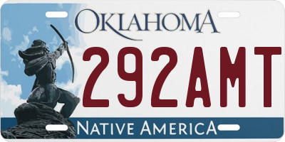 OK license plate 292AMT