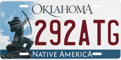 OK license plate 292ATG