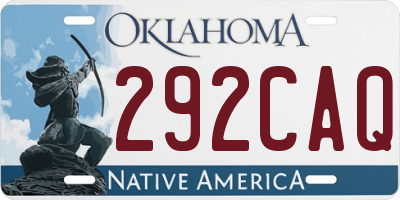 OK license plate 292CAQ