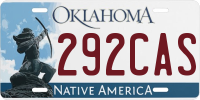 OK license plate 292CAS