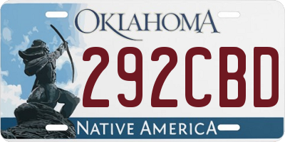 OK license plate 292CBD