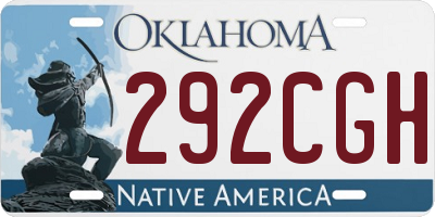 OK license plate 292CGH