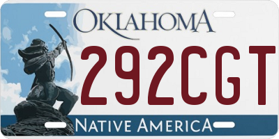 OK license plate 292CGT