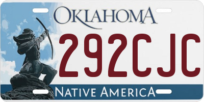 OK license plate 292CJC