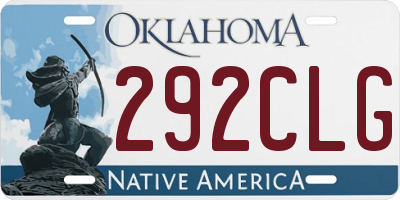 OK license plate 292CLG