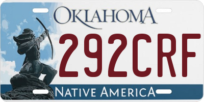 OK license plate 292CRF