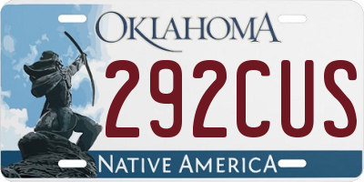 OK license plate 292CUS