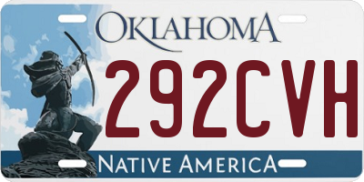 OK license plate 292CVH