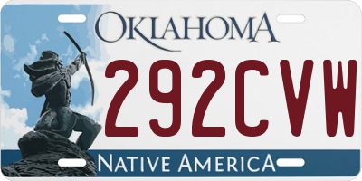 OK license plate 292CVW
