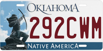 OK license plate 292CWM