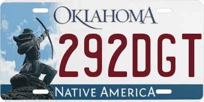 OK license plate 292DGT