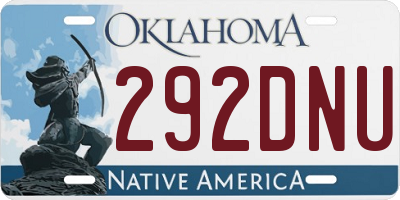 OK license plate 292DNU