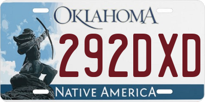 OK license plate 292DXD