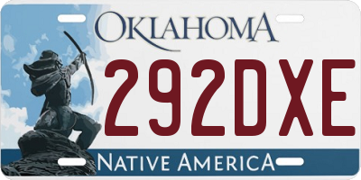 OK license plate 292DXE