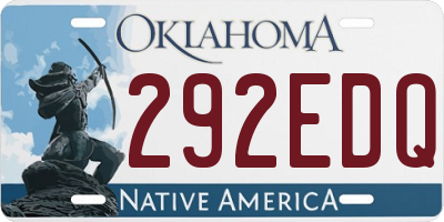 OK license plate 292EDQ