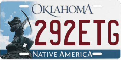 OK license plate 292ETG