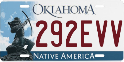 OK license plate 292EVV