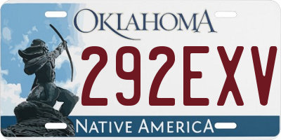 OK license plate 292EXV