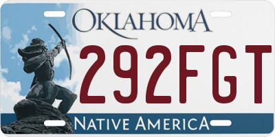 OK license plate 292FGT
