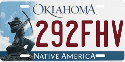 OK license plate 292FHV