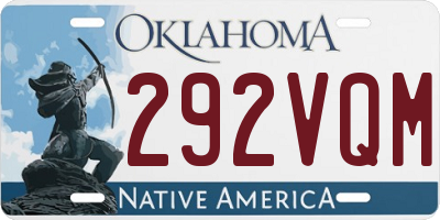 OK license plate 292VQM