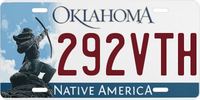 OK license plate 292VTH
