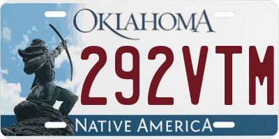 OK license plate 292VTM