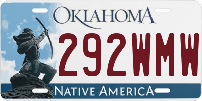 OK license plate 292WMW
