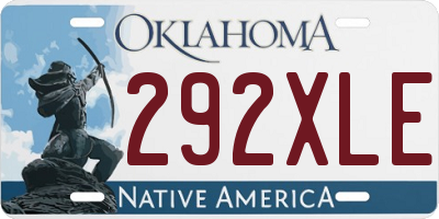 OK license plate 292XLE