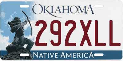OK license plate 292XLL