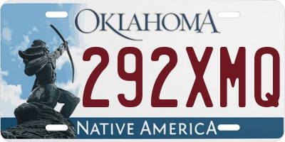 OK license plate 292XMQ