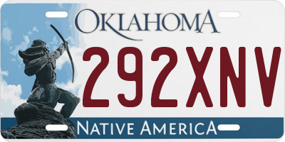 OK license plate 292XNV