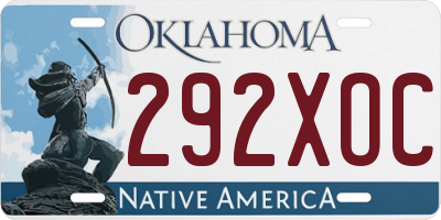 OK license plate 292XOC