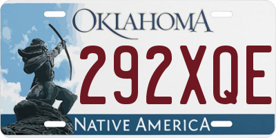 OK license plate 292XQE
